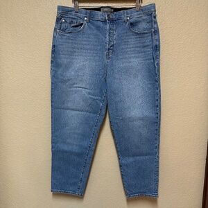 Torrid Mom Jeans Size 20 Tall Straight Leg High Waist Rigid Denim Ankle Plus